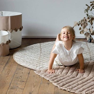 toddlekind - Quilted Cotton Reversible Playmats | Tan (123cm) - swanky boutique malta