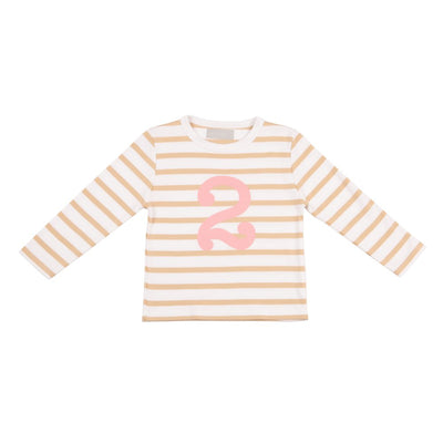 Bob & Blossom - T Shirt Long Sleeved Pink Number 2 2-3 years - Swanky Boutique