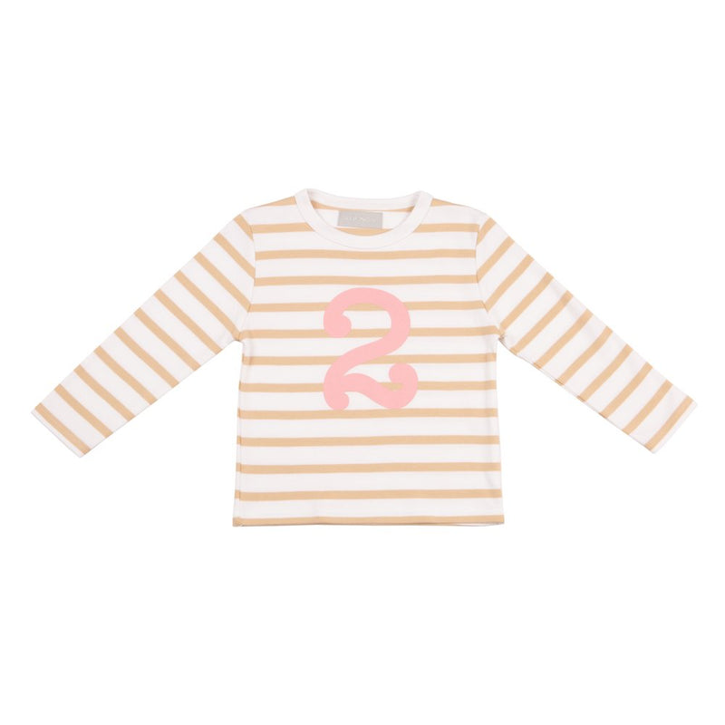 Bob & Blossom - T Shirt Long Sleeved Pink Number 2 2-3 years - Swanky Boutique