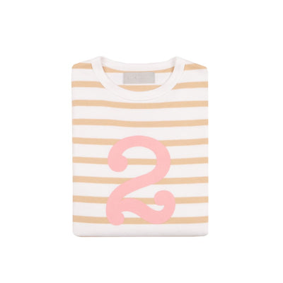 Bob & Blossom - T Shirt Long Sleeved Pink Number 2 2-3 years - Swanky Boutique