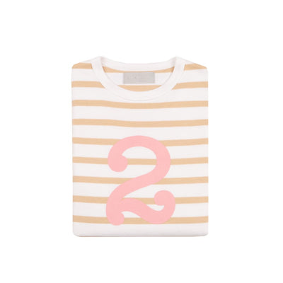 Bob & Blossom - T Shirt Long Sleeved Pink Number 2 2-3 years - Swanky Boutique