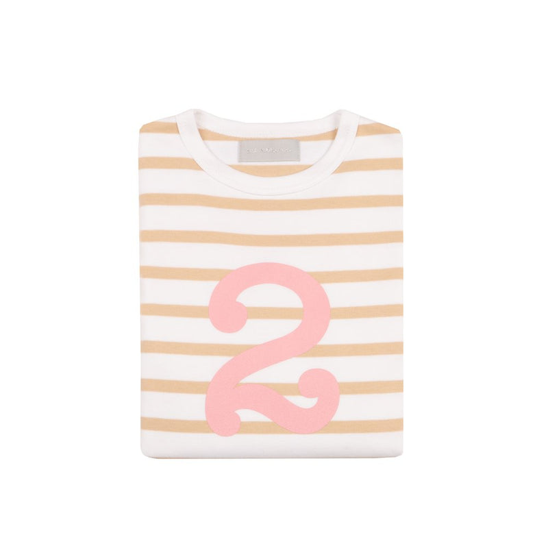 Bob & Blossom - T Shirt Long Sleeved Pink Number 2 2-3 years - Swanky Boutique