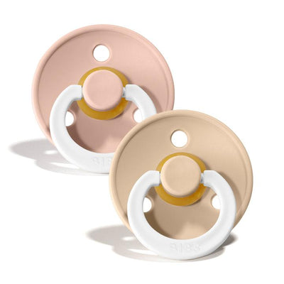 BIBS Pacifiers 2-pack, Size 2 (6+ months) - Blush & Vanilla Night (Glow in the dark) Swanky Boutique