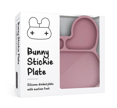 We Might Be Tiny - Plate Bunny Stickie Suction Dusty Rose - Swanky Boutique