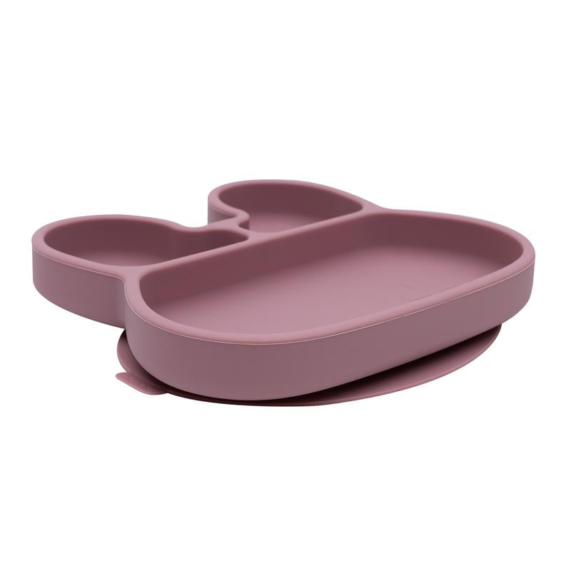 Plate, Bunny Stickie Suction - Dusty Rose