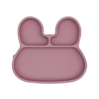 Plate, Bunny Stickie Suction - Dusty Rose