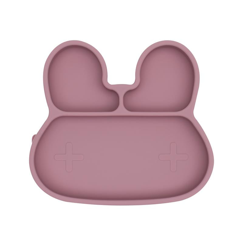 Plate, Bunny Stickie Suction - Dusty Rose