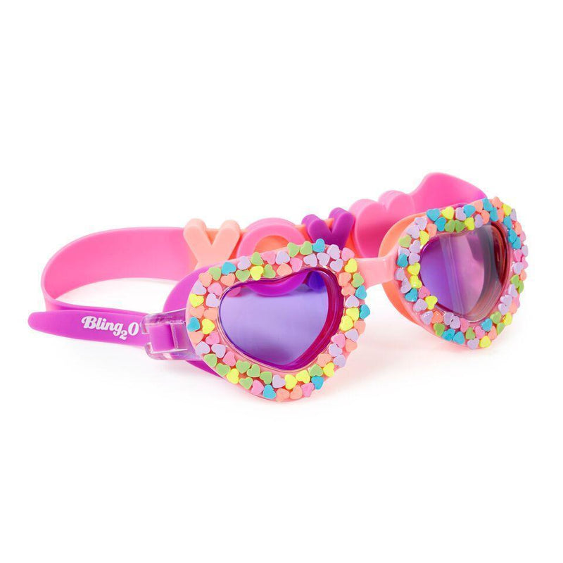 Swim Goggles - Candy Hearts Be Mine Pastel Heart (8+ Years)