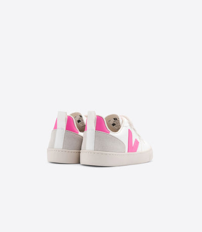 Veja Kids Shoes, V-10 Velcro - White Sari