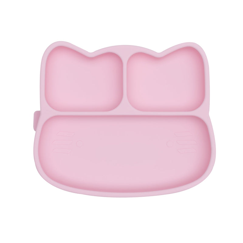 We Might Be Tiny - Plate Cat Stickie Suction Powder Pink - Swanky Boutique