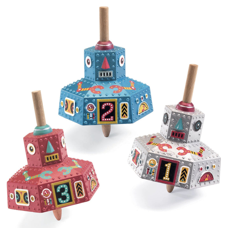 Spinning Top, Robot - Silver