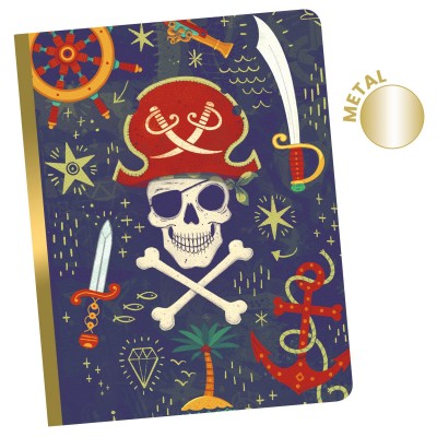 djeco - notebook lined pages pirate steve - swanky boutique malta