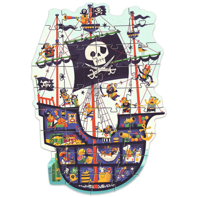 djeco - jigsaw puzzle large 36 pieces pirate ship 4+ years - swanky boutique malta