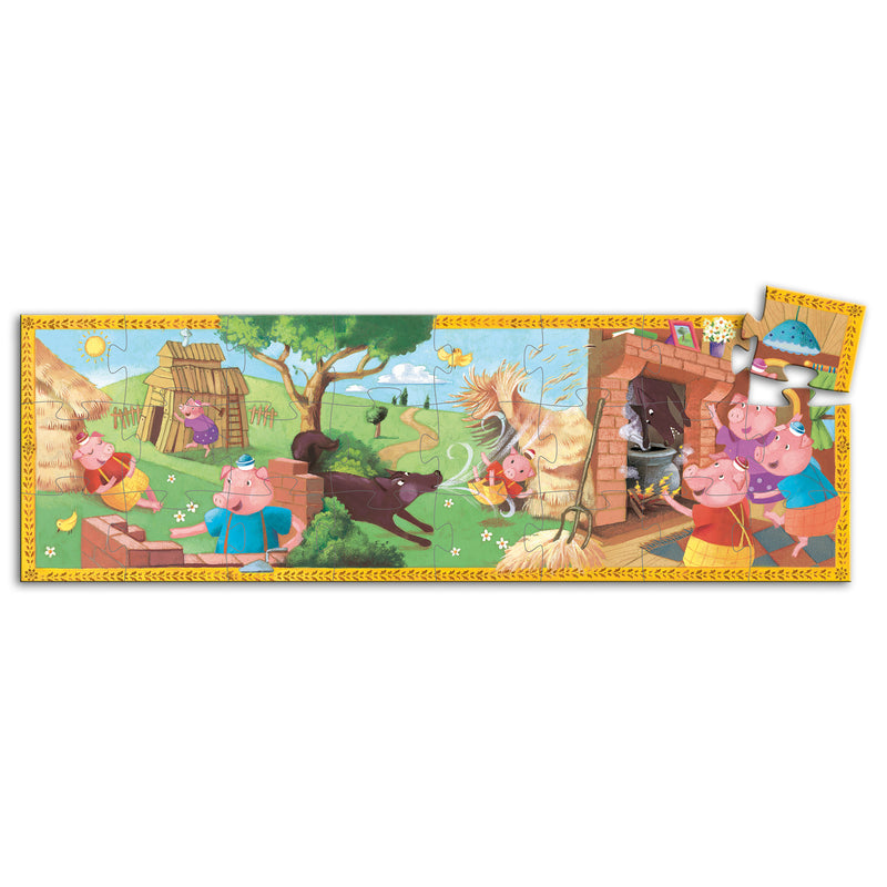 djeco - jigsaw puzzle 24 pieces the 3 little pigs 3+ years - swanky boutique malta