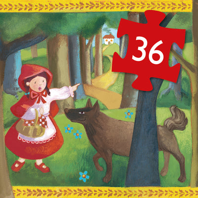 djeco - jigsaw puzzle 36 pieces little red riding hood 4+ years - swanky boutique malta
