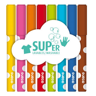 djeco - markers ultra washable 8 pack my first markers - swanky boutique malta