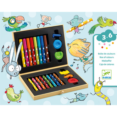 Djeco - Colouring Case 22 Pieces (Ultra Washable) Young Kids - Swanky Boutique