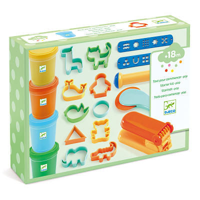 djeco - play dough set 15 accessories & 4 tubes play dough 18+ months - swanky boutique malta