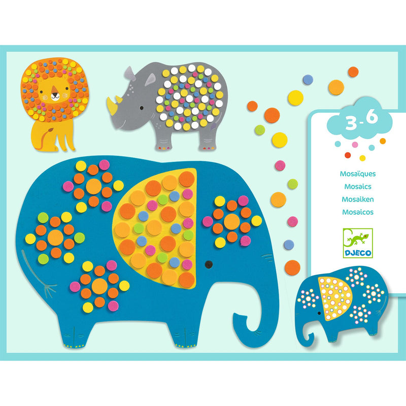 Mosaic Collage Activity Box - Jungle Animals (3+ Years)