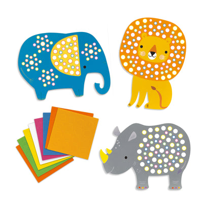 Mosaic Collage Activity Box - Jungle Animals (3+ Years)