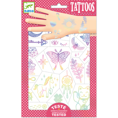 djeco - tattoos metallic pack of 69 lucky charms - swanky boutique malta