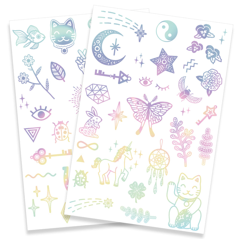 Tattoos Metallic, Pack of 69 - Lucky Charms