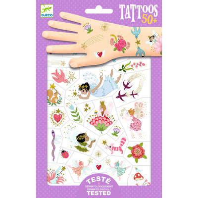 djeco - tattoos  pack of 69 fairy friends - swanky boutique malta