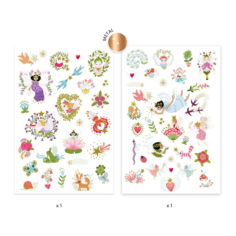djeco - tattoos pack of 69 fairy friends - swanky boutique malta