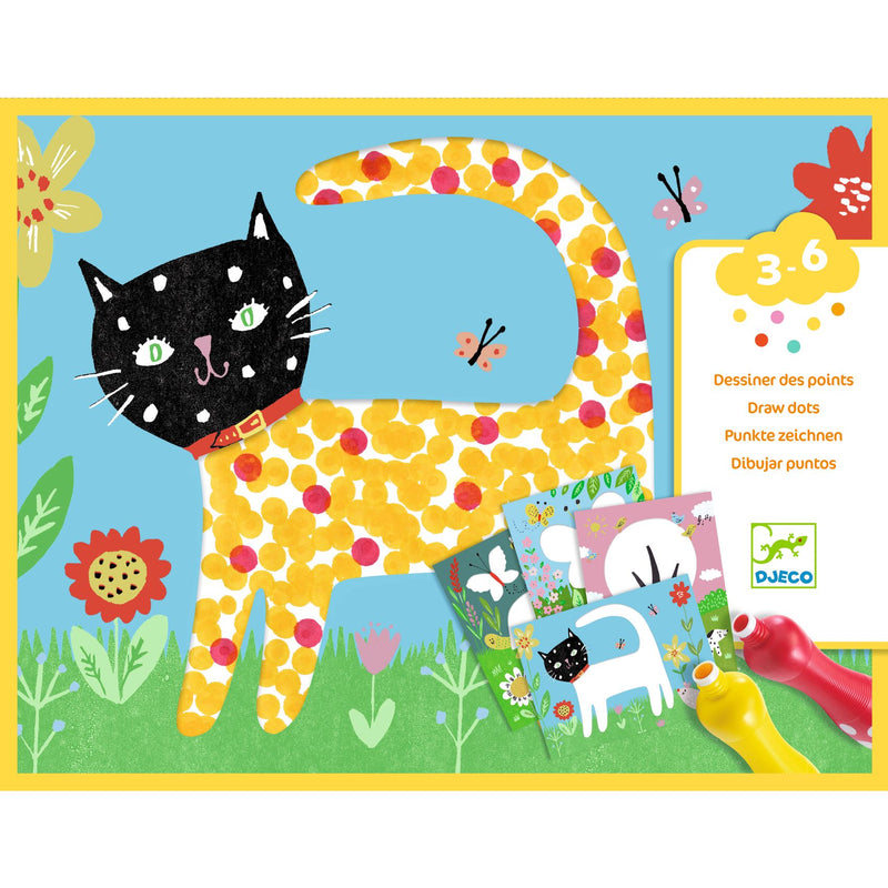Djeco - Colouring Activity Kit Incle 4 Foam Markers Animals (18+ months) - Swanky Boutique