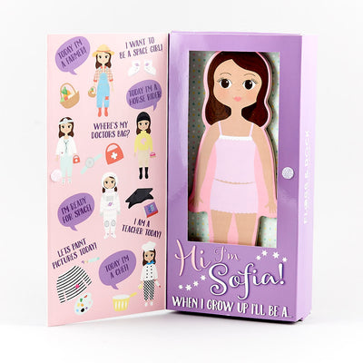 Magnetic Dress Up Doll, Wooden - Sofia (3+ Years)