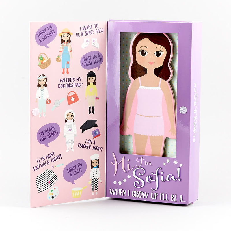 Magnetic Dress Up Doll, Wooden - Sofia (3+ Years)