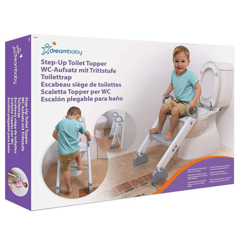 dreambaby - step up toilet topper 18+ months grey white - swanky boutique malta