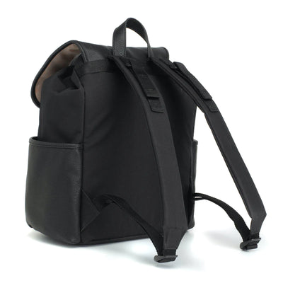 Babymel - Changing Bag Freddie Vegan Leather Backpack Black - Swanky Boutique