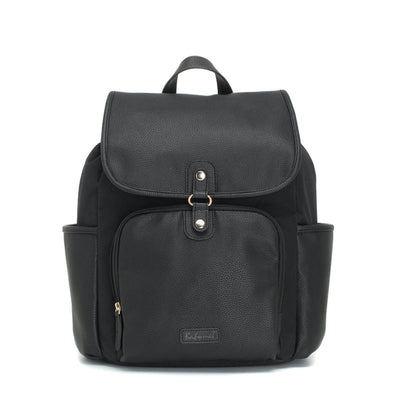 Babymel - Changing Bag Freddie Vegan Leather Backpack Black - Swanky Boutique
