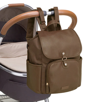 Babymel - Changing Bag Freddie Vegan Leather Backpack Tan - Swanky Boutique