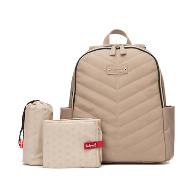 Babymel - Changing Bag Gabby Backpack Almond Beige - Swanky Boutique