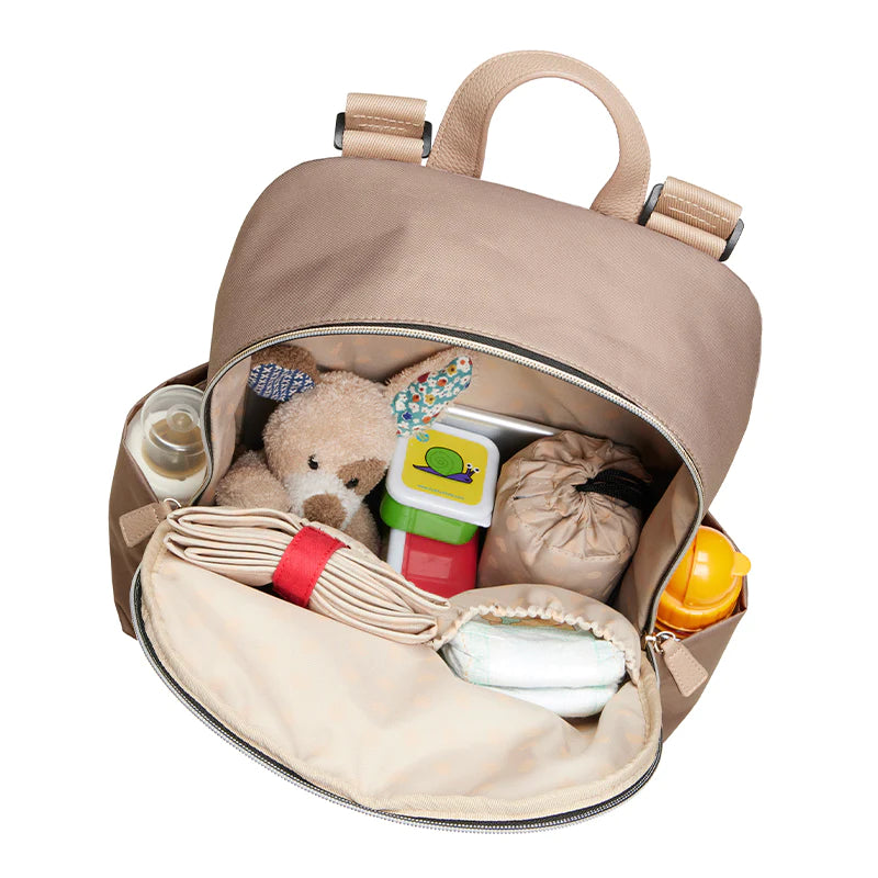 Babymel - Changing Bag Gabby Backpack Almond Beige - Swanky Boutique