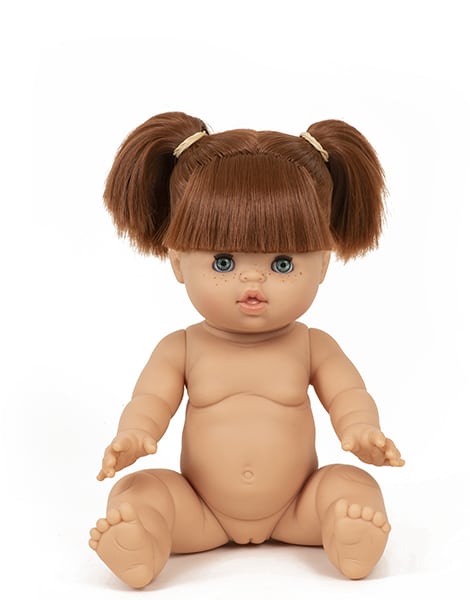 Doll, Minikane Girl with Green Sleepy Eyes 34cm - Gabrielle