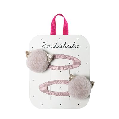 rockahula kids - Hair Accessories, Clips - Pom Pom Cat - swanky boutique malta