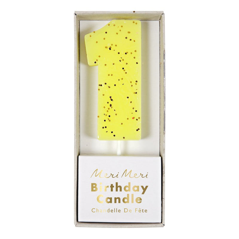 Candle, Number 1 - Yellow