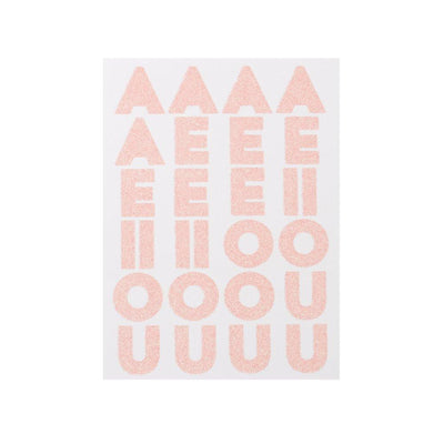Sticker Sheets, 10 Pack - Alphabet, Pink Glitter