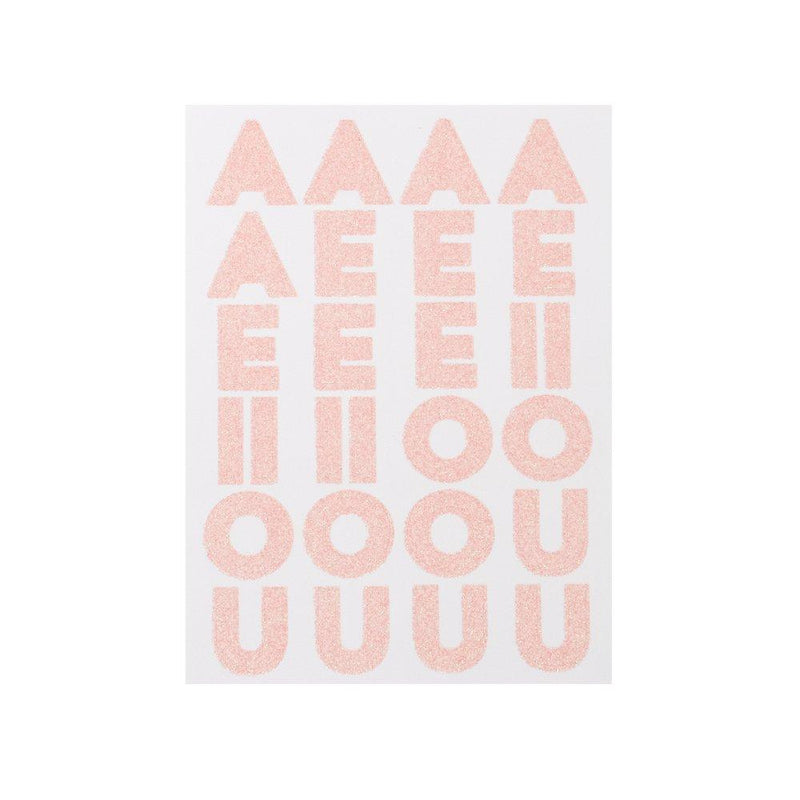 meri meri - sticker sheets 10 pack alphabet pink glitter - swanky boutique malta