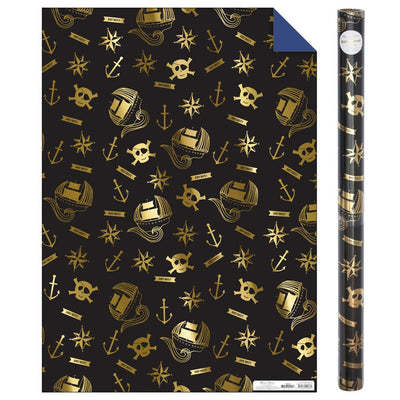 meri meri - wrapping paper roll pirate - swanky boutique malta