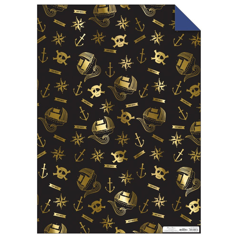 meri meri - wrapping paper roll pirate - swanky boutique malta