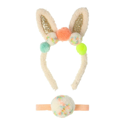 meri meri - costume bunny pom pom tail and headband with ears - swanky boutique malta