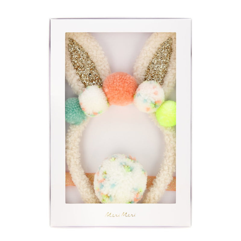 Costume, Bunny - Pom Pom Tail and Headband with Ears