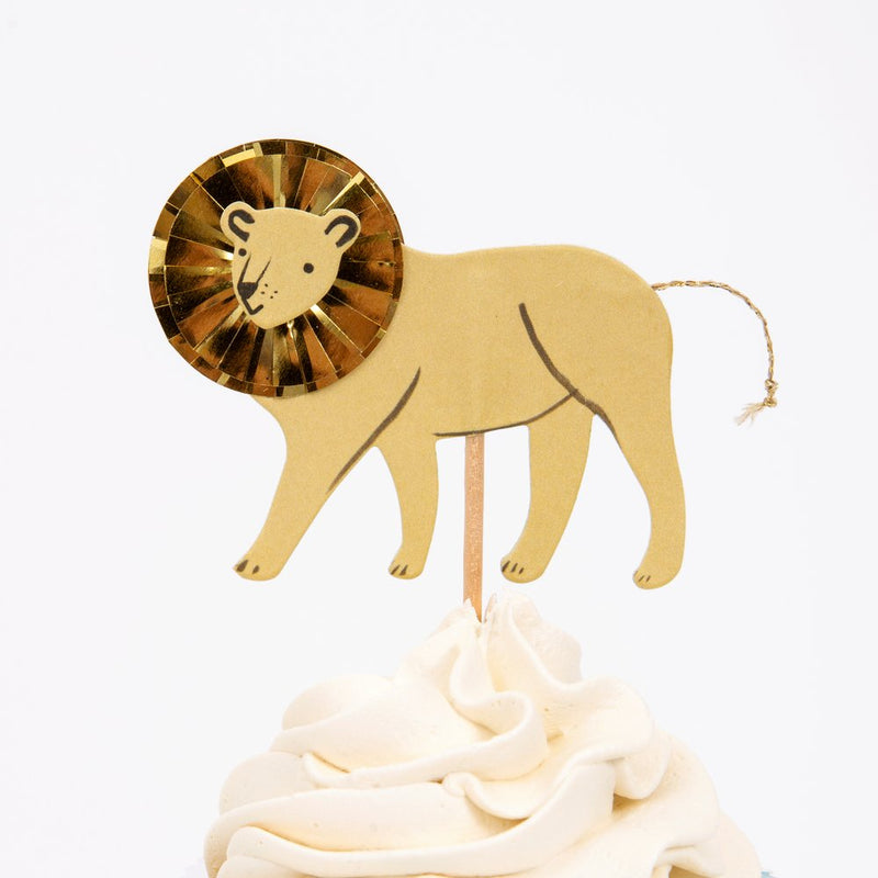 Cupcake Kit (Set of 24 Toppers & 24 Cupcake Cases) - Safari Animals