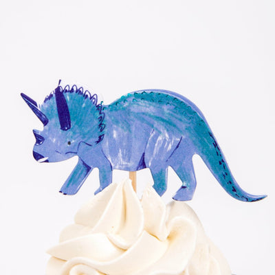 meri meri - cupcake kit set of 24 toppers & 24 cupcake cases dinosaur kingdom - swanky boutique malta