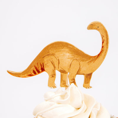 meri meri - cupcake kit set of 24 toppers & 24 cupcake cases dinosaur kingdom - swanky boutique malta