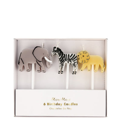 meri meri - candle pack of 6 safari - swanky boutique malta